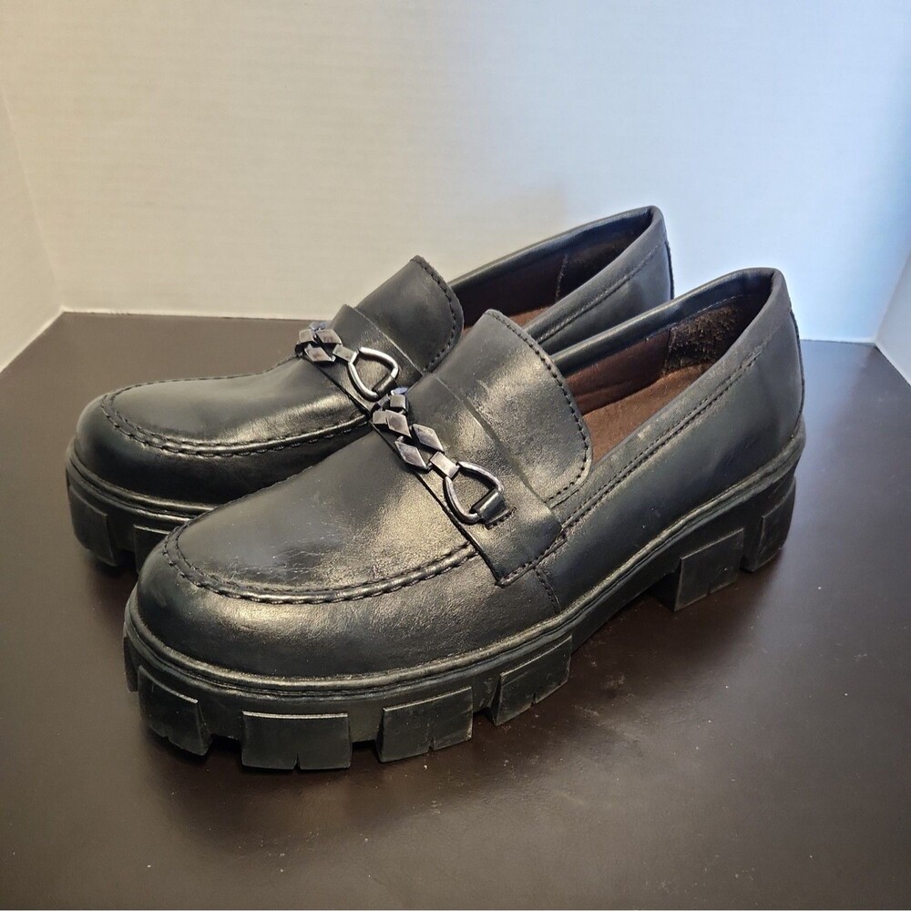 For Her By Sandro Moscoloni Women's Genuine Leather Loafer Horse Bit  Sz10